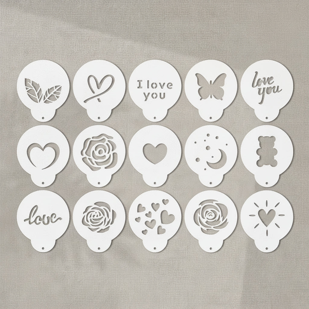 Set de 15 Plantillas de Diseño BaristaArt