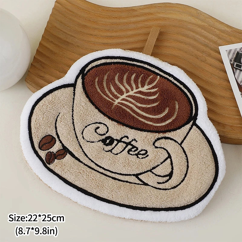 Toalla de Mano Bordada Coffee Ritual