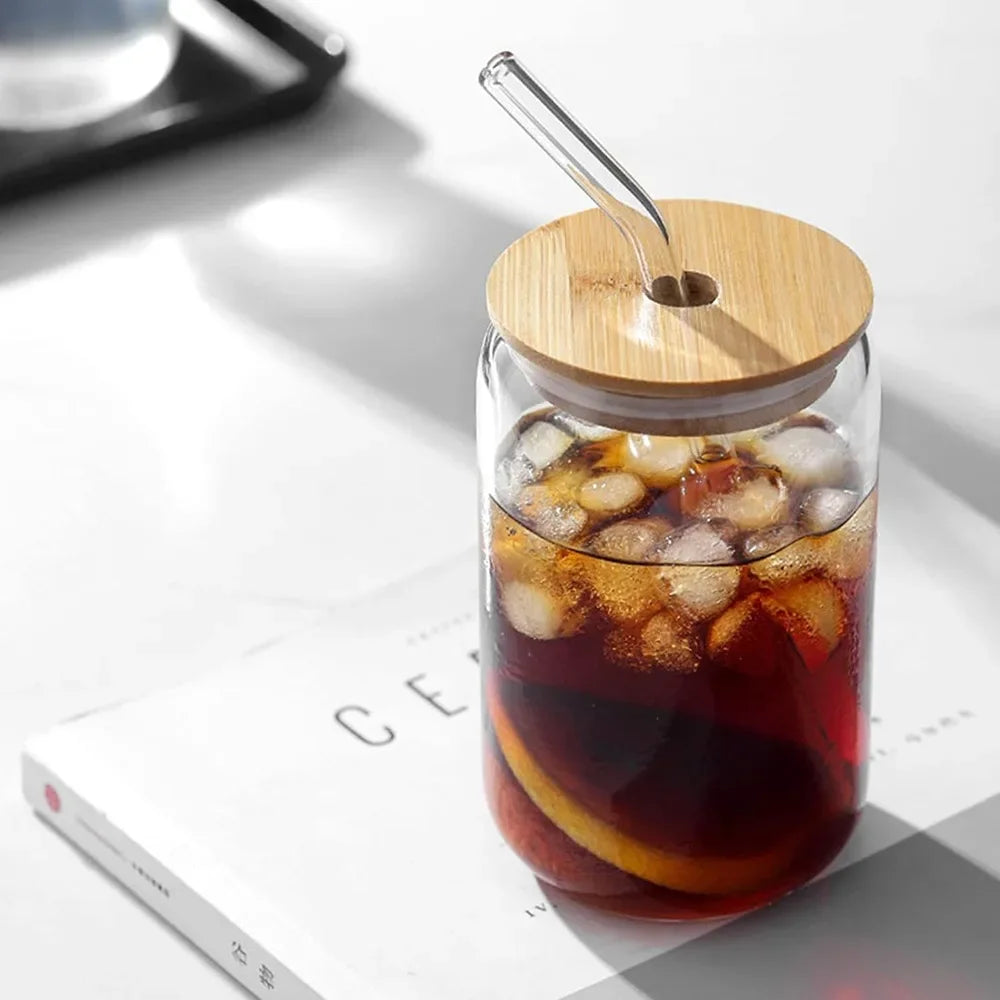 Vaso Minimal Glass & Bamboo