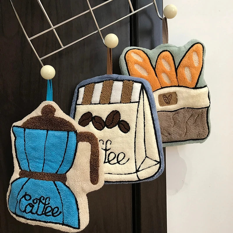 Toalla de Mano Bordada Coffee Ritual