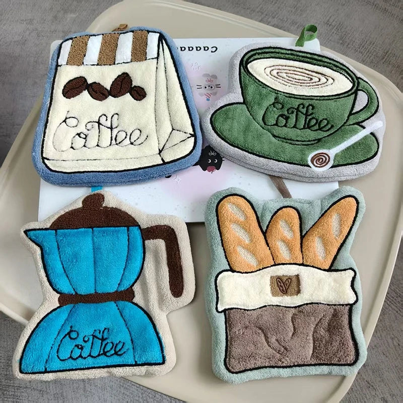 Toalla de Mano Bordada Coffee Ritual