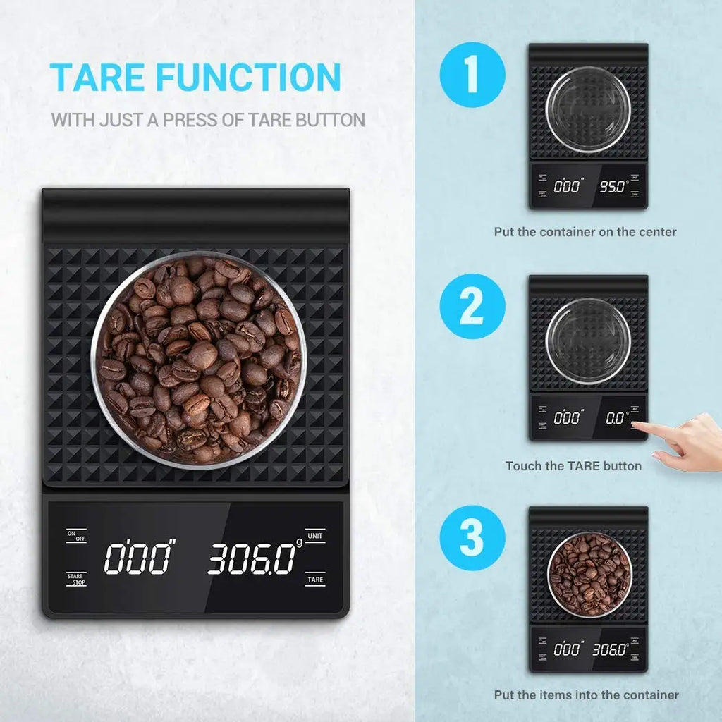Báscula de Alta Precisión ZenFlow con Temporizador