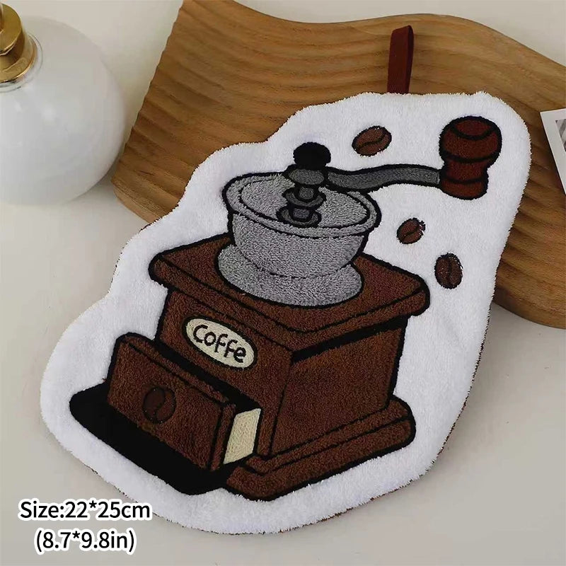 Toalla de Mano Bordada Coffee Ritual