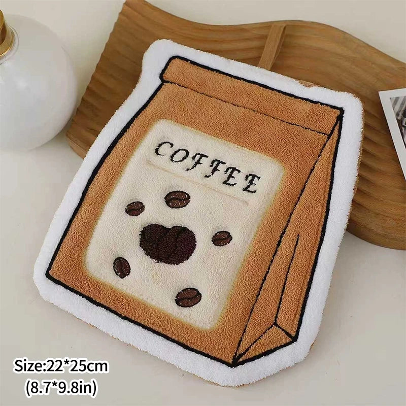 Toalla de Mano Bordada Coffee Ritual