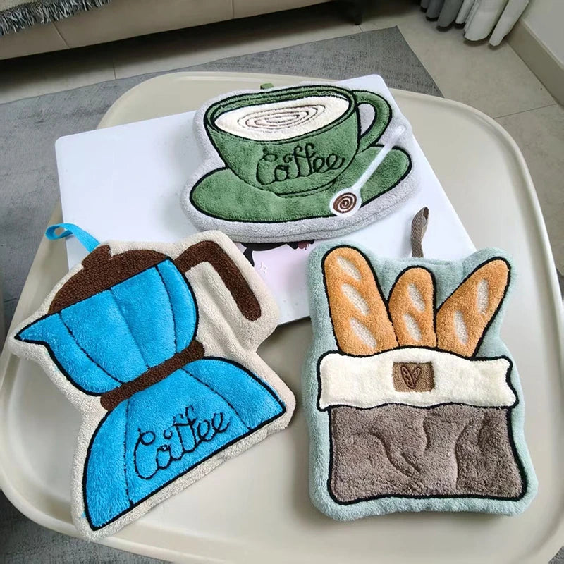 Toalla de Mano Bordada Coffee Ritual